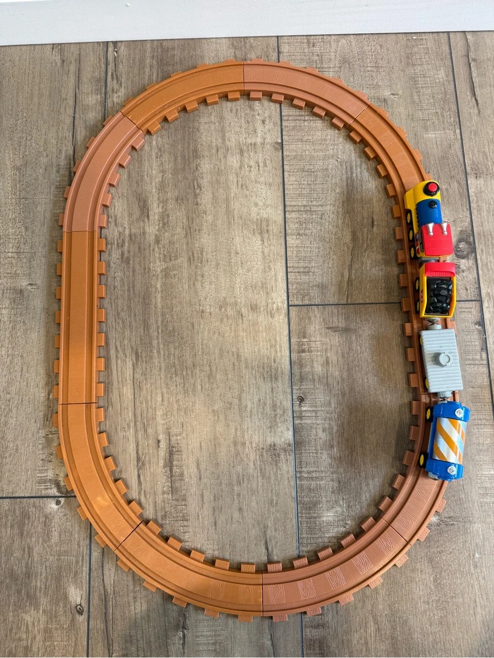Orange Toy Train Track Set with Colorful Engine - Kids Toys